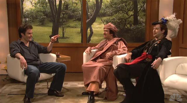Sheen interviews Gadhafi, Galliano and Lohan